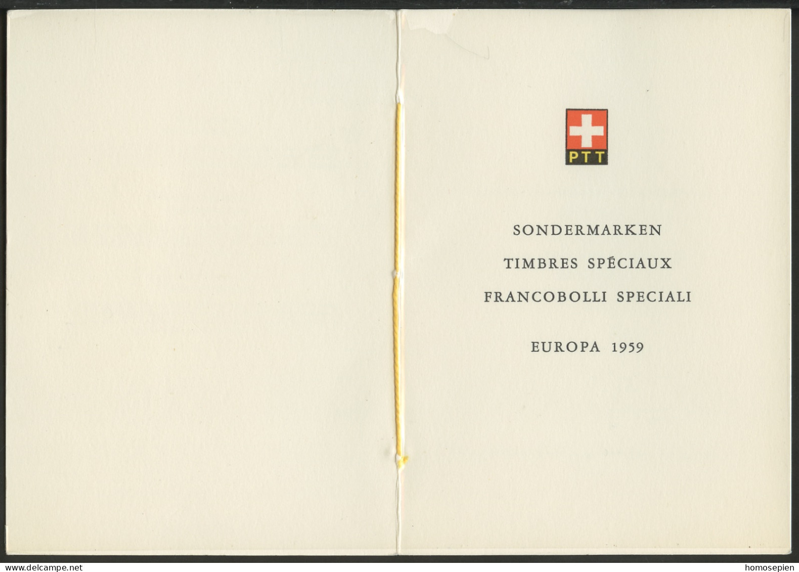 Europa CEPT 1959 Suisse - Switzerland - Schweiz Livret Y&T N°630 à 631 - Michel N°679 à 680 (o) - 1959