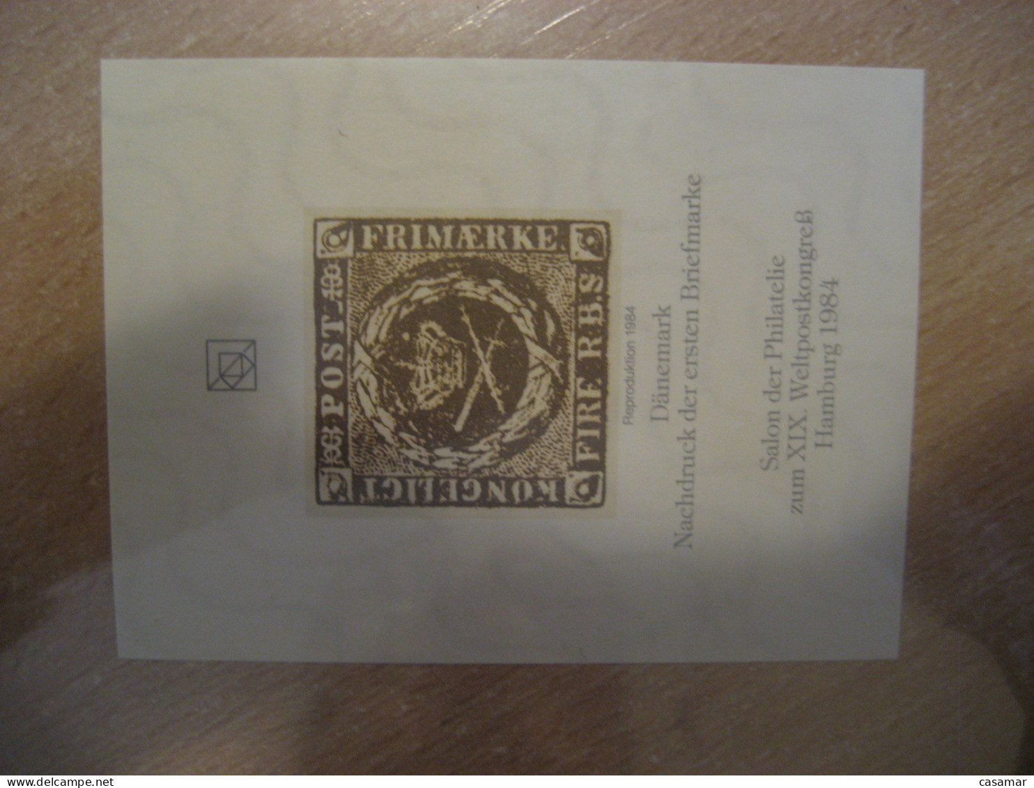 HAMBURG 1984 DENMARK Imperforated Reproduktion Proof Epreuve Nachdruck Poster Stamp Vignette GERMANY Label - Proofs & Reprints