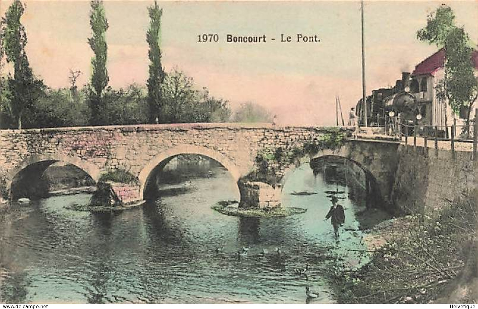 Boncourt - Le Pont 1923 Colorée - Boncourt