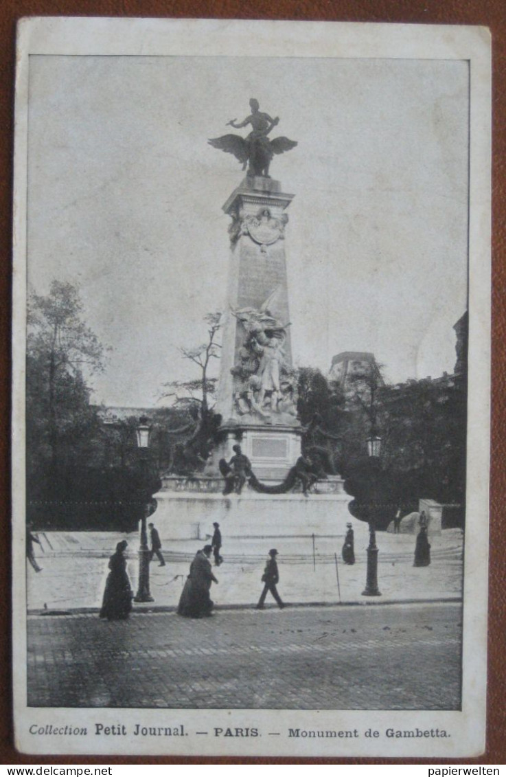 75 Paris - Monument A Gambetta Par Jean-Paul Aubé (Collection Petit Journal) - Statues