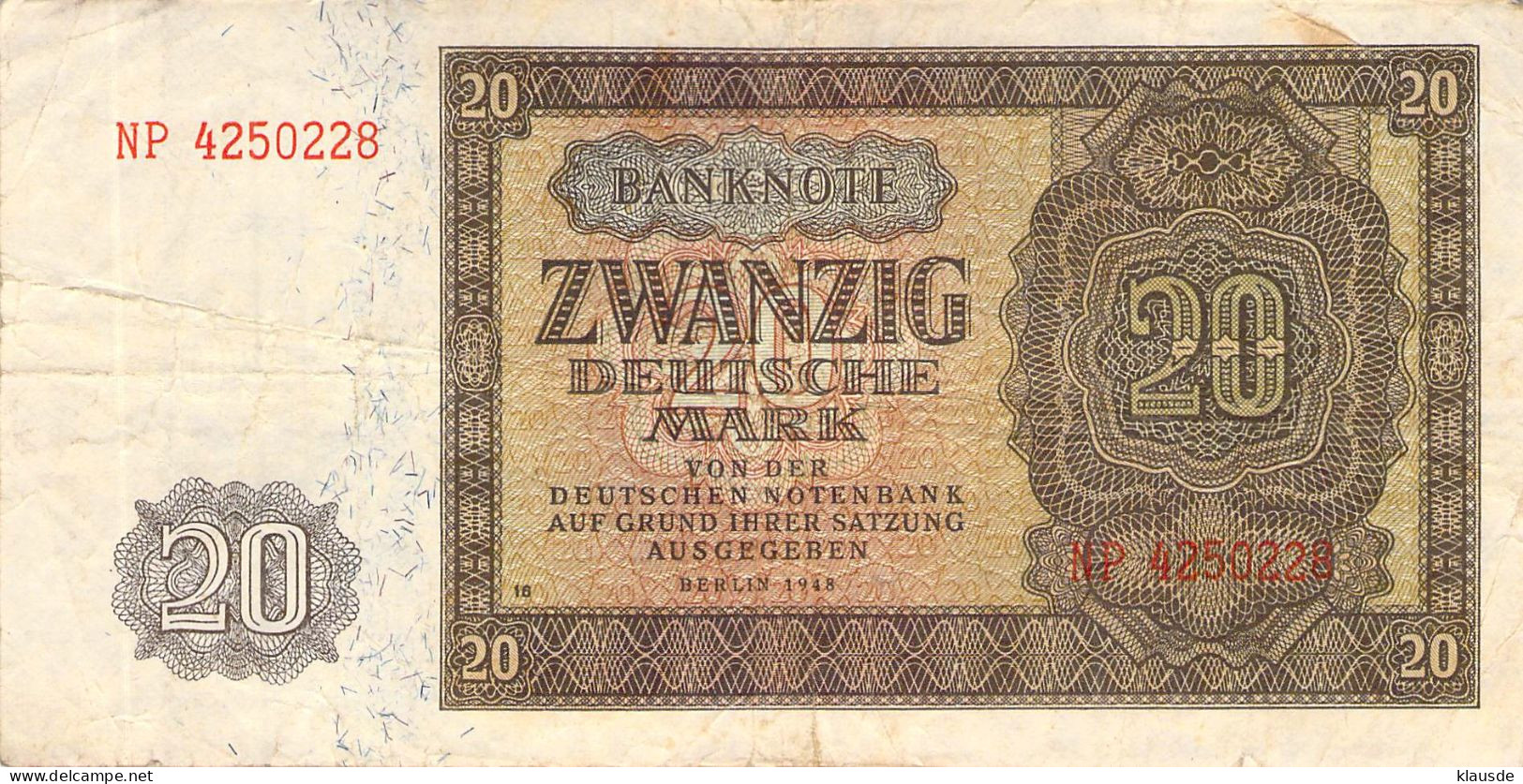 20 Deutsche Mark Deutsche Notenbank (DDR) 1948 - 20 Deutsche Mark