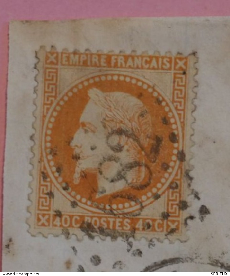 AU 21 FRANCE BELLE LETTRE DEVANT  1870 GOURNAY  A LAFEUILLIE  + NAPOLEON 40C +AFFRANC. INTERESSANT+ - 1863-1870 Napoléon III Lauré