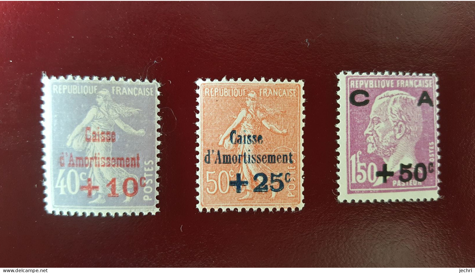 3 Timbres Yvert Et Tellier Numero  249/51 **    Caisse D'amortissement  , Cote 235 Euros - Neufs