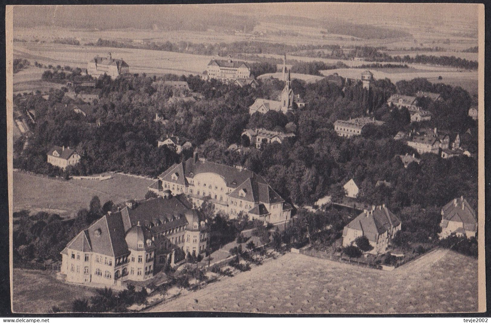 Ansichtskarte Zschadrass B. Colditz - Landesheilanstalt Fliegeraufnahme - Gebraucht Used - 1928 - Colditz