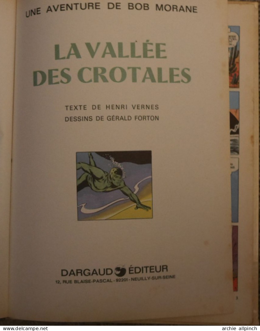 Bob Morane - La Vallée Des Crotales - Dargaud Editeur - 1975 - Bob Morane