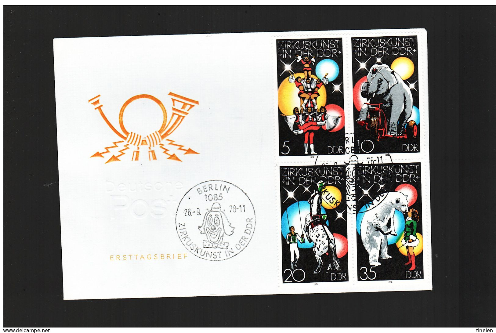 Ddr-germania Est - 1978 Fdc ZIRKUSKUNST IN DER DDR - 1971-1980