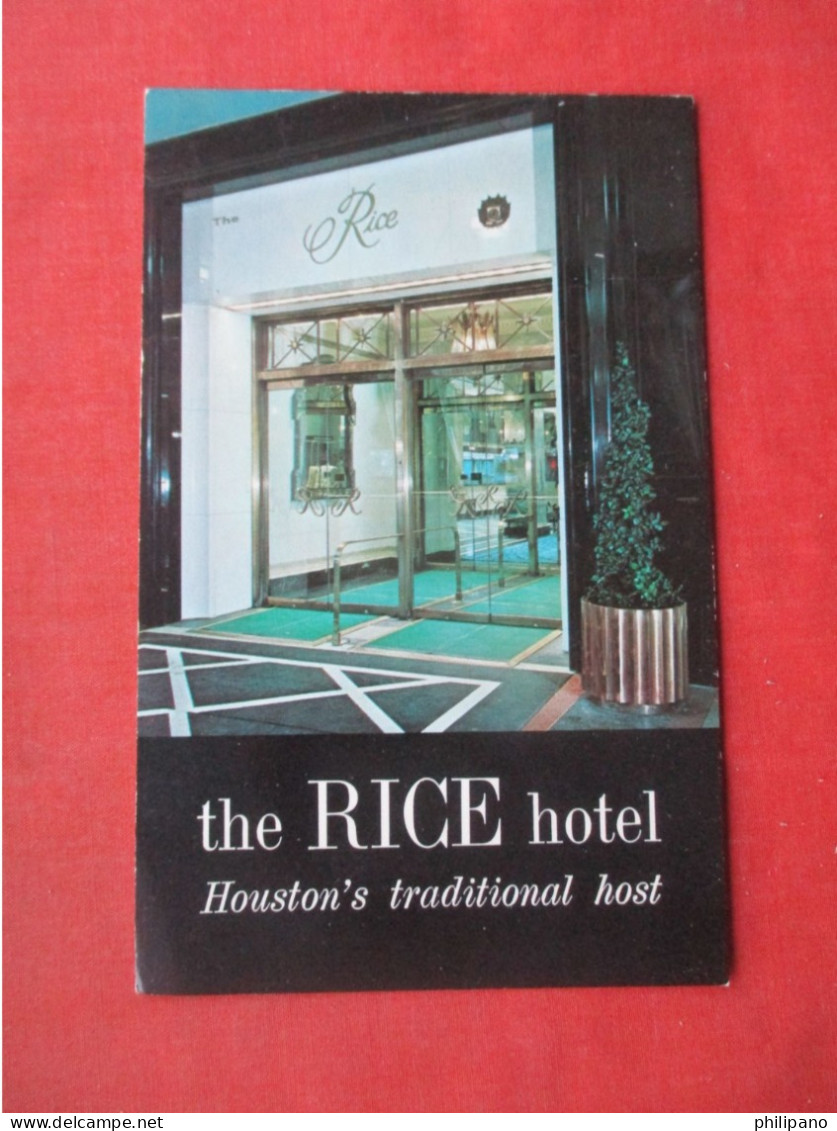 Rice Hotel.   Houston  Texas > Houston     Ref 5979 - - Houston