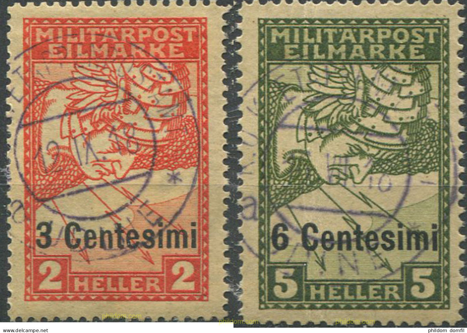 694138 USED AUSTRIA-HUNGRIA. ITALIA 1918 SELLOS PARA BOSNIA HERCEGOVINA DE 1916 - Austrian Occupation