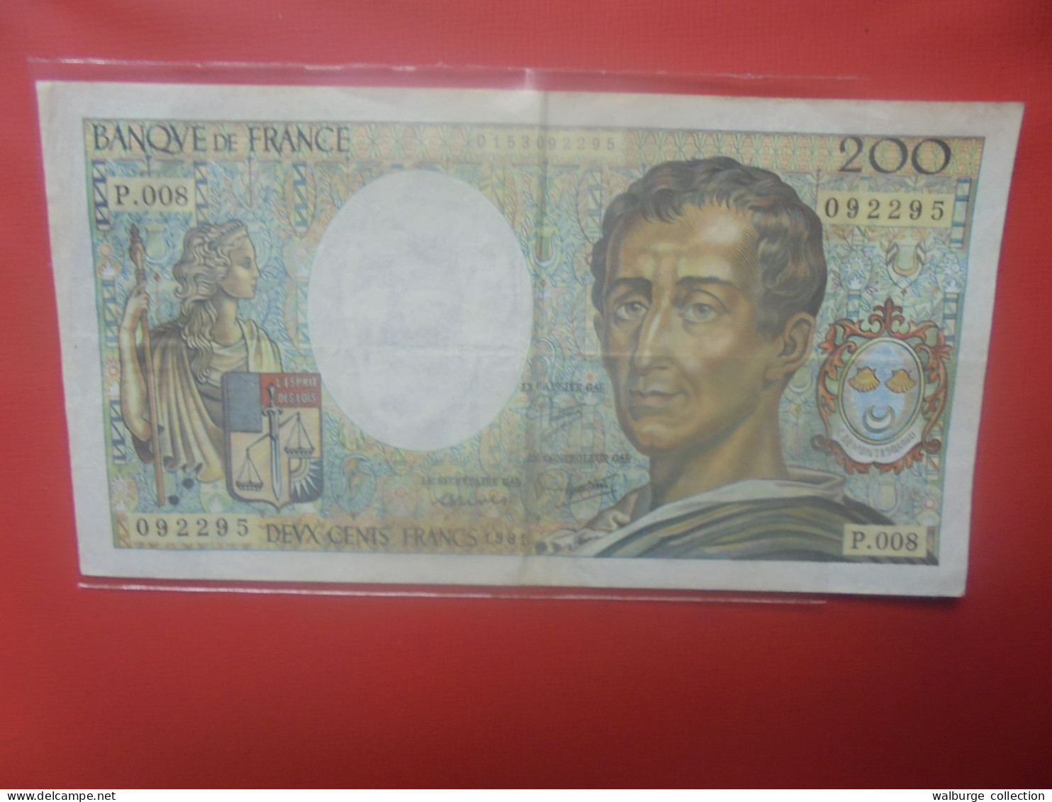 FRANCE 200 FRANCS 1981 Circuler Jolie Qualité - 200 F 1981-1994 ''Montesquieu''