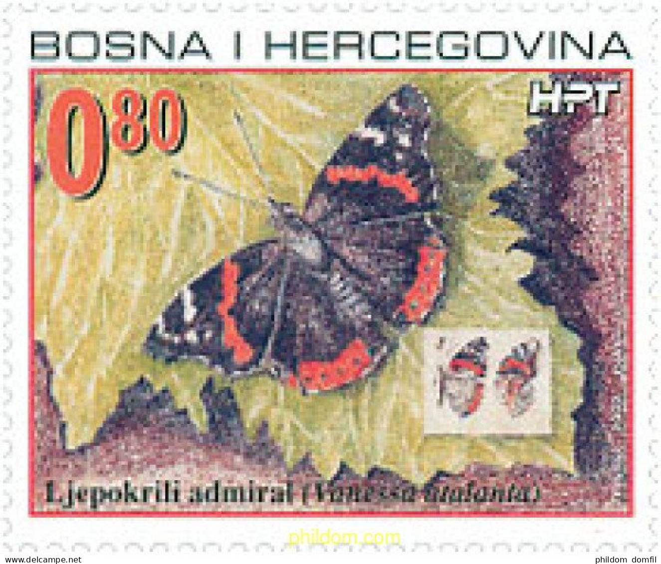 122801 MNH BOSNIA-HERZEGOVINA. Adm Croata 2002 MARIPOSAS - Spiders