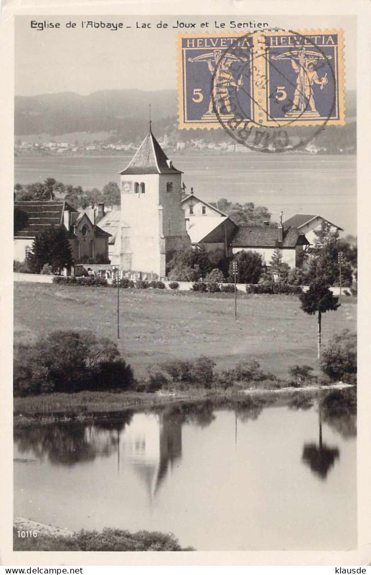 Eglise De L'Abbaye - Lac De Joux Et Le Sentien Gel.1929 - L'Abbaye