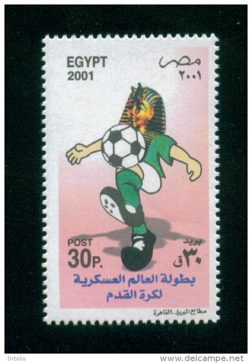 EGYPT / 2001 / SPORT / FOOTBALL / WORLD MILITARY FOOTBALL CHAMPIONSHIP / TUT ANKH AMUN / MAP / FLAG / MNH / VF - Ungebraucht