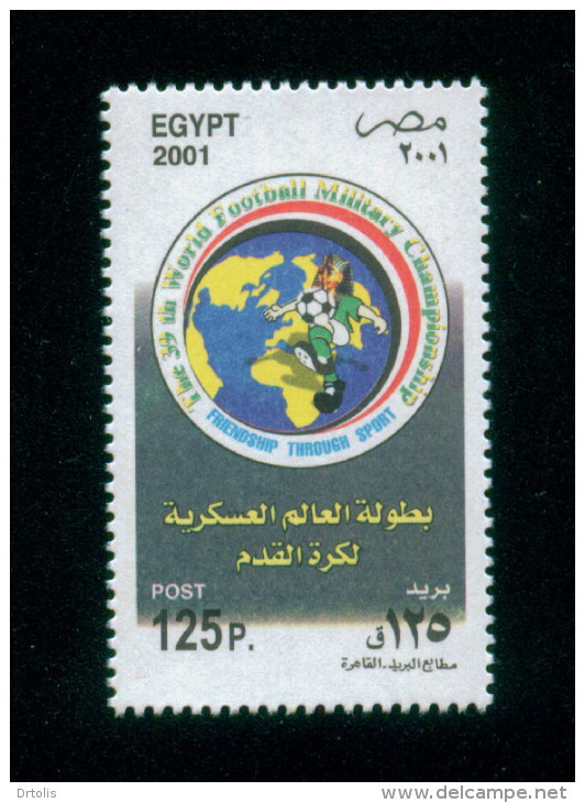 EGYPT / 2001 / SPORT / FOOTBALL / WORLD MILITARY FOOTBALL CHAMPIONSHIP / TUT ANKH AMUN / MAP / FLAG / MNH / VF - Ungebraucht