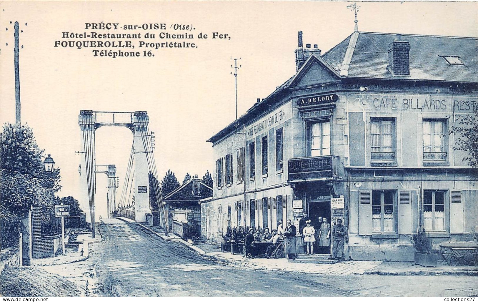 60-PRECY-SUR-OISE- HÔTEL RESTAURANT DU CHEMIN DE FER - FOUQUEROLLE PROPRIETAIRE - Précy-sur-Oise