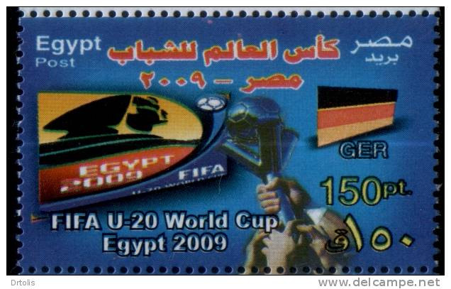 EGYPT / 2009 / GERMANY / FIFA U-20 WORLD CUP EGYPT 2009  / FOOTBALL / SPORT / FLAG / MNH / VF/ 2 SCANS. - Neufs