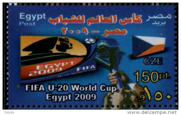 EGYPT / 2009 / CZECH REPUBLIC / FIFA U-20 WORLD CUP EGYPT 2009  / FOOTBALL / SPORT / FLAG / MNH / VF/ 2 SCANS. - Nuovi