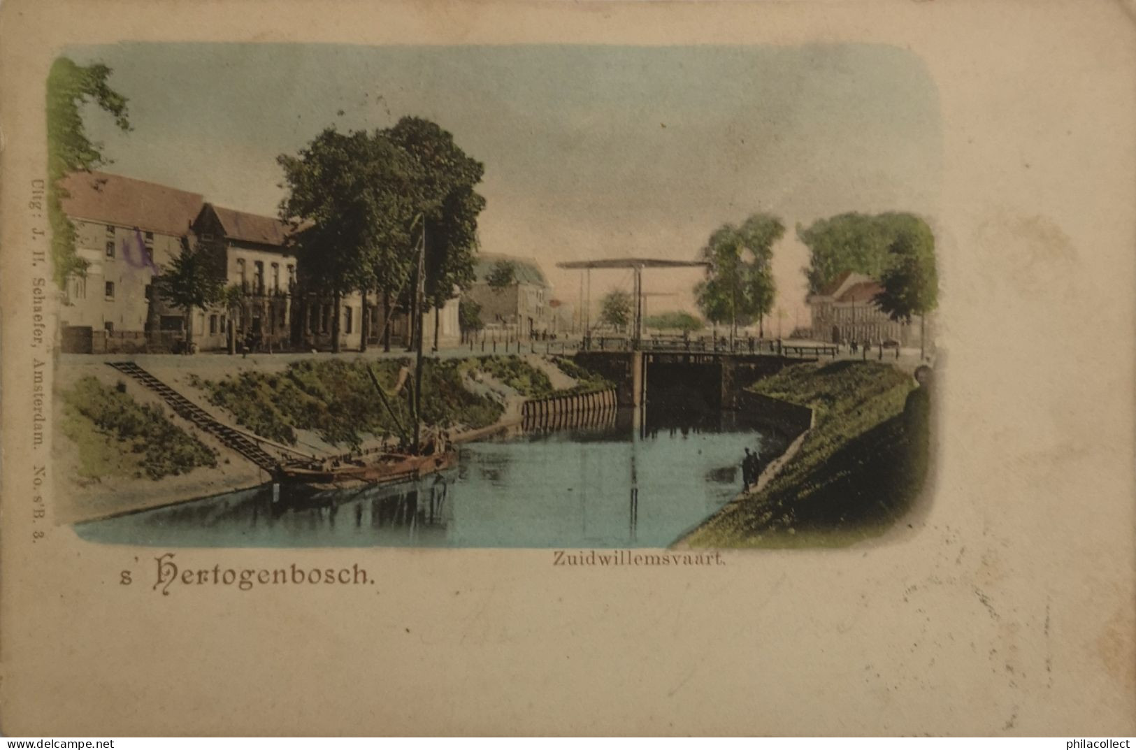 's Hertogenbosch (Den Bosch) Zuidwillemsvaart (kleur) 1901 Vlekkig - 's-Hertogenbosch