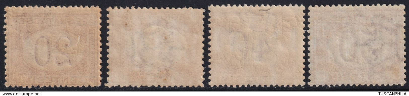 Segnatasse 4 Valori MLH* - Postage Due