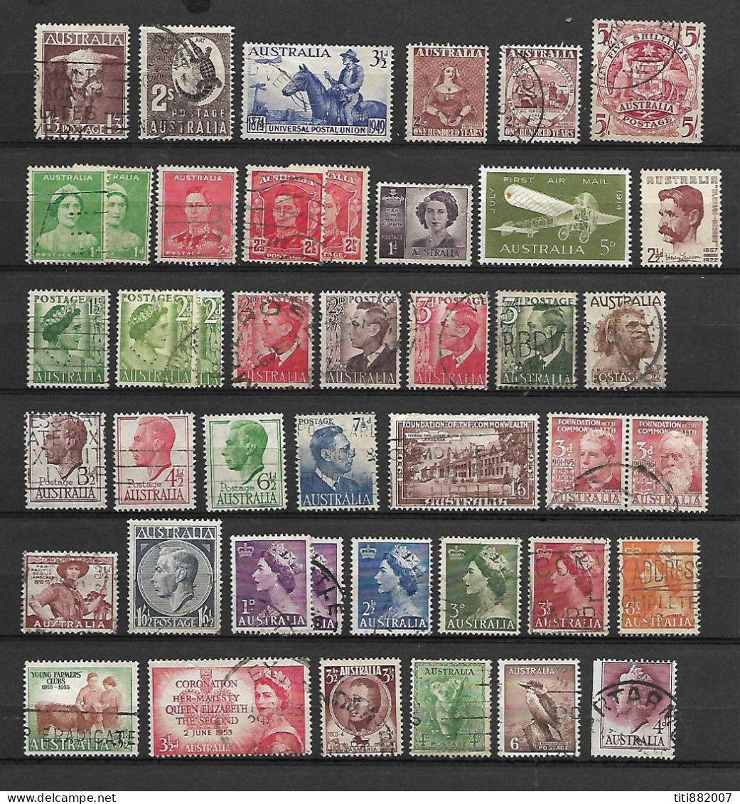 AUSTRALIE   -     L O T   -   43 Oblitérés - Collections