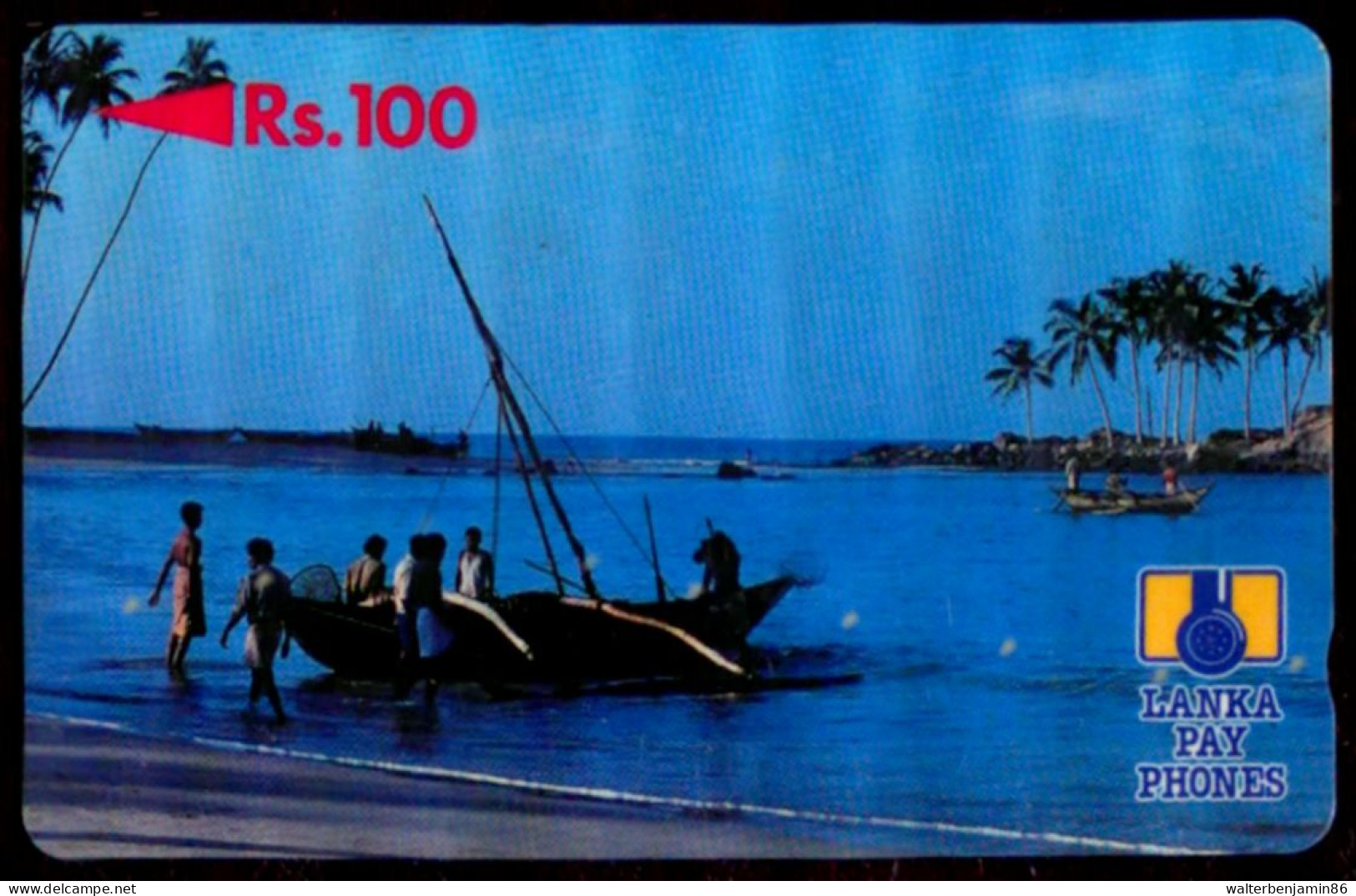 SCHEDA PHONECARD SRI LANKA FISHING BOAT (LETTER B) 2SRLB - Sri Lanka (Ceylon)