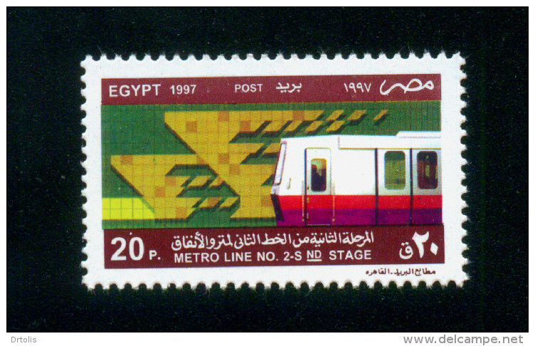 EGYPT / 1997 / CAIRO UNDERGROUND RAILWAY / TRAIN / METRO LINE / MNH / VF - Ongebruikt