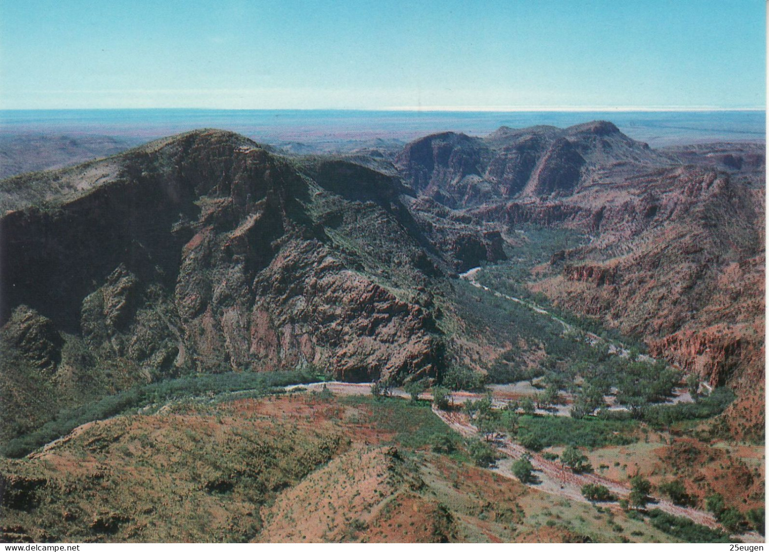 Aerial View Of Chambers Gorge Flinders Ranges  -   Postcard   Used   ( M 187 ) - Flinders Ranges