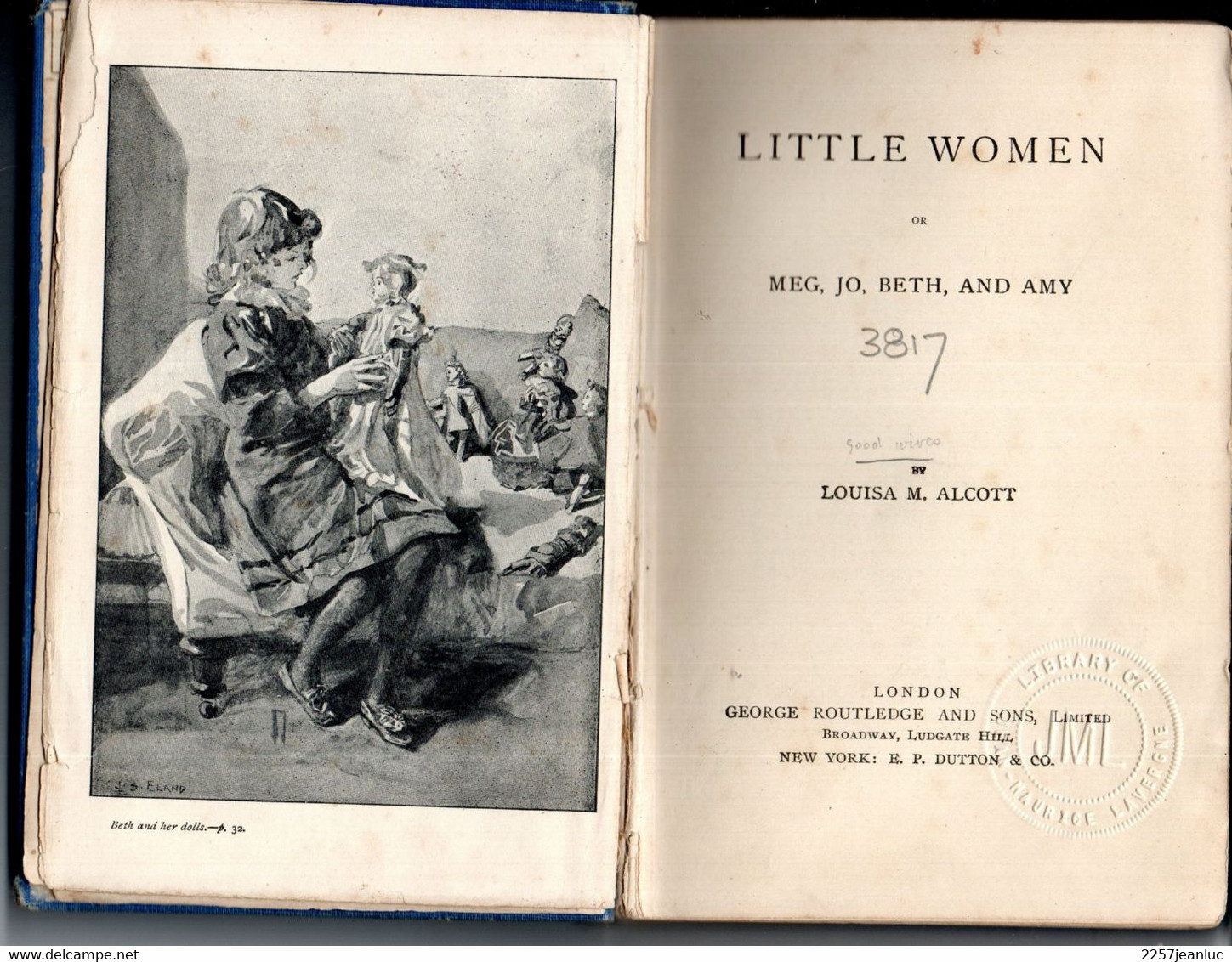 Little Women De Louisa May Alcott * Rare Ruby Series Publié Par George Rout Lege & Sou 1906 - 1900-1949