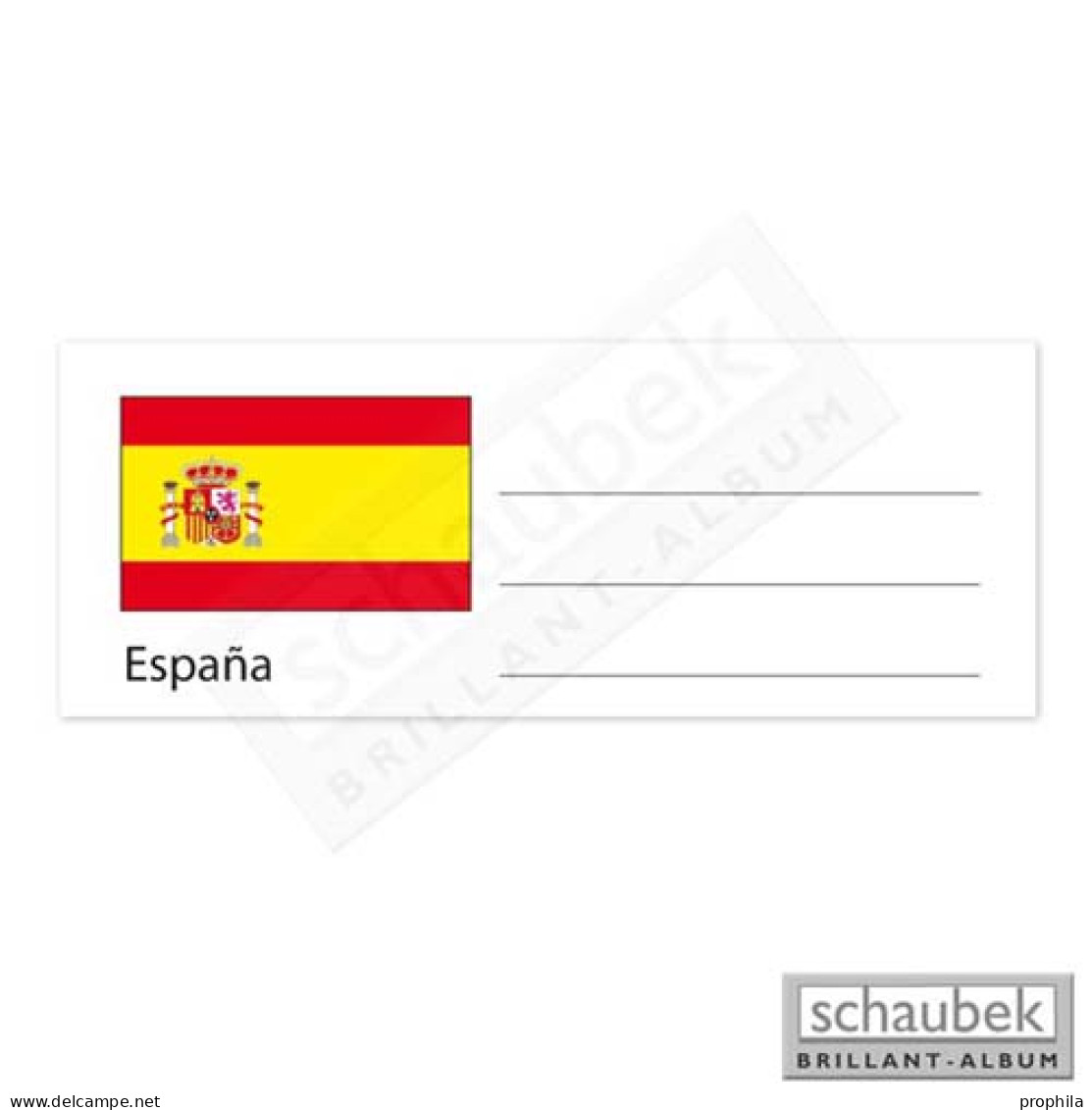 Schaubek Numismatik Länderetikett Für Münzhülle - Spanien EKEURO-SPANIEN - Sonstige & Ohne Zuordnung