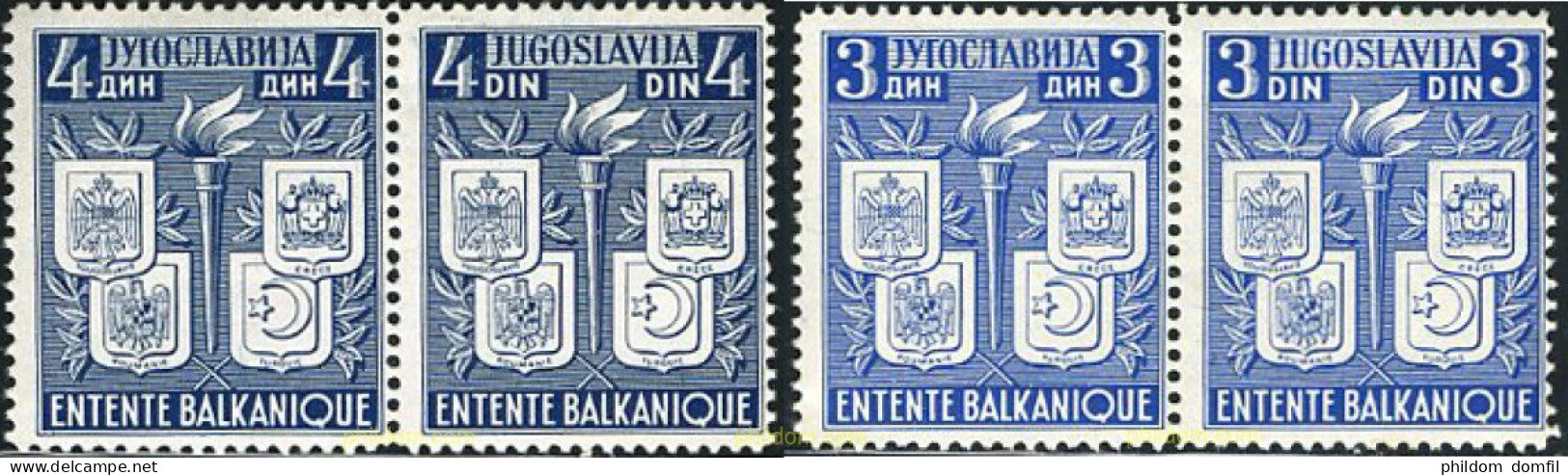 631802 HINGED YUGOSLAVIA 1940 ENTENTE BALKANICO - Autres & Non Classés