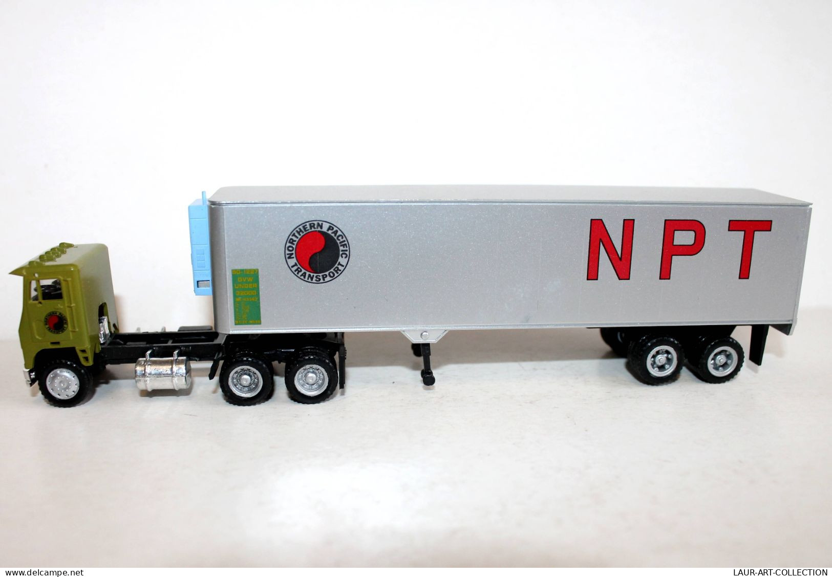 CAMION POIDS LOURD 1/87 NPT NORTHERN PACIFIC TRANSPORT, TRACTEUR + SEMI REMORQUE - AUTOMOBILE MINIATURE (1712.14) - Massstab 1:87