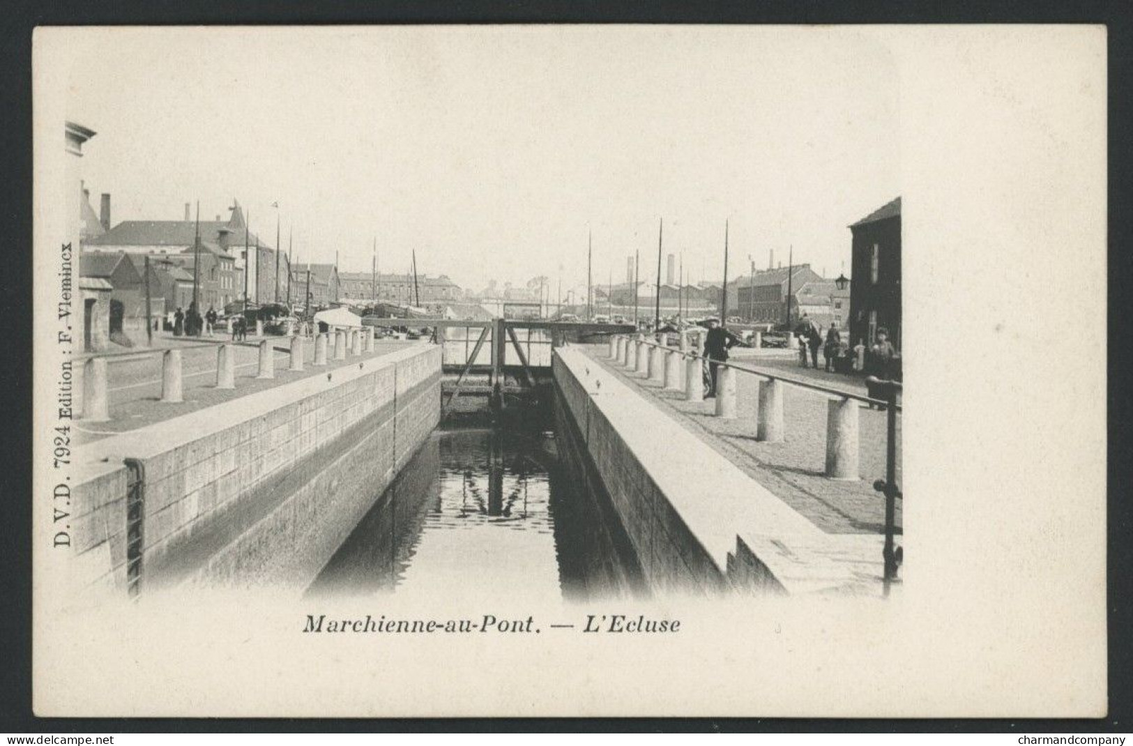 3 CPA Marchienne-au-Pont - Vieux Moulin La Platinerie / Passerelle Et Marché Couvert / L'Ecluse - Voir Scans - Charleroi