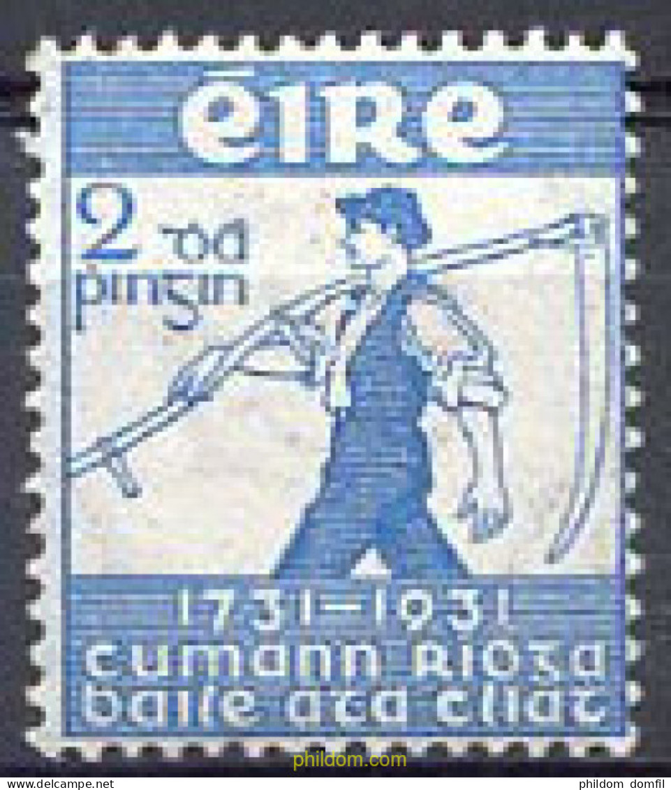 164346 HINGED IRLANDA 1931 200 ANIVERSARIO DE LA SOCIEDAD REAL DE DUBLIN - Nuovi