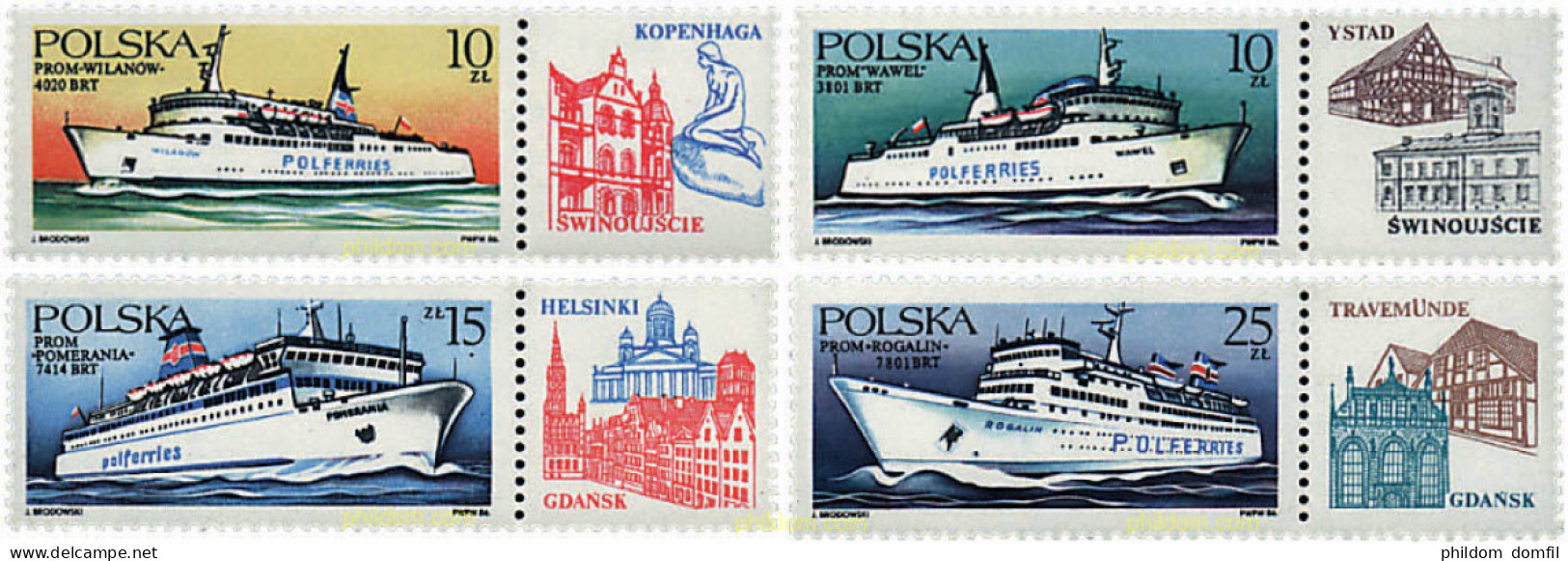 57131 MNH POLONIA 1986 TRANSPORTES MARITIMOS - Unclassified