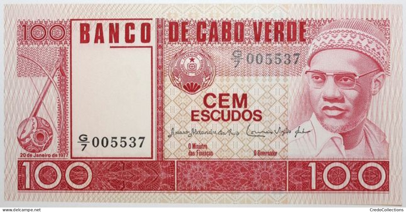 Cap-Vert - 100 Escudos - 1977 - PICK 54a - NEUF - Cabo Verde