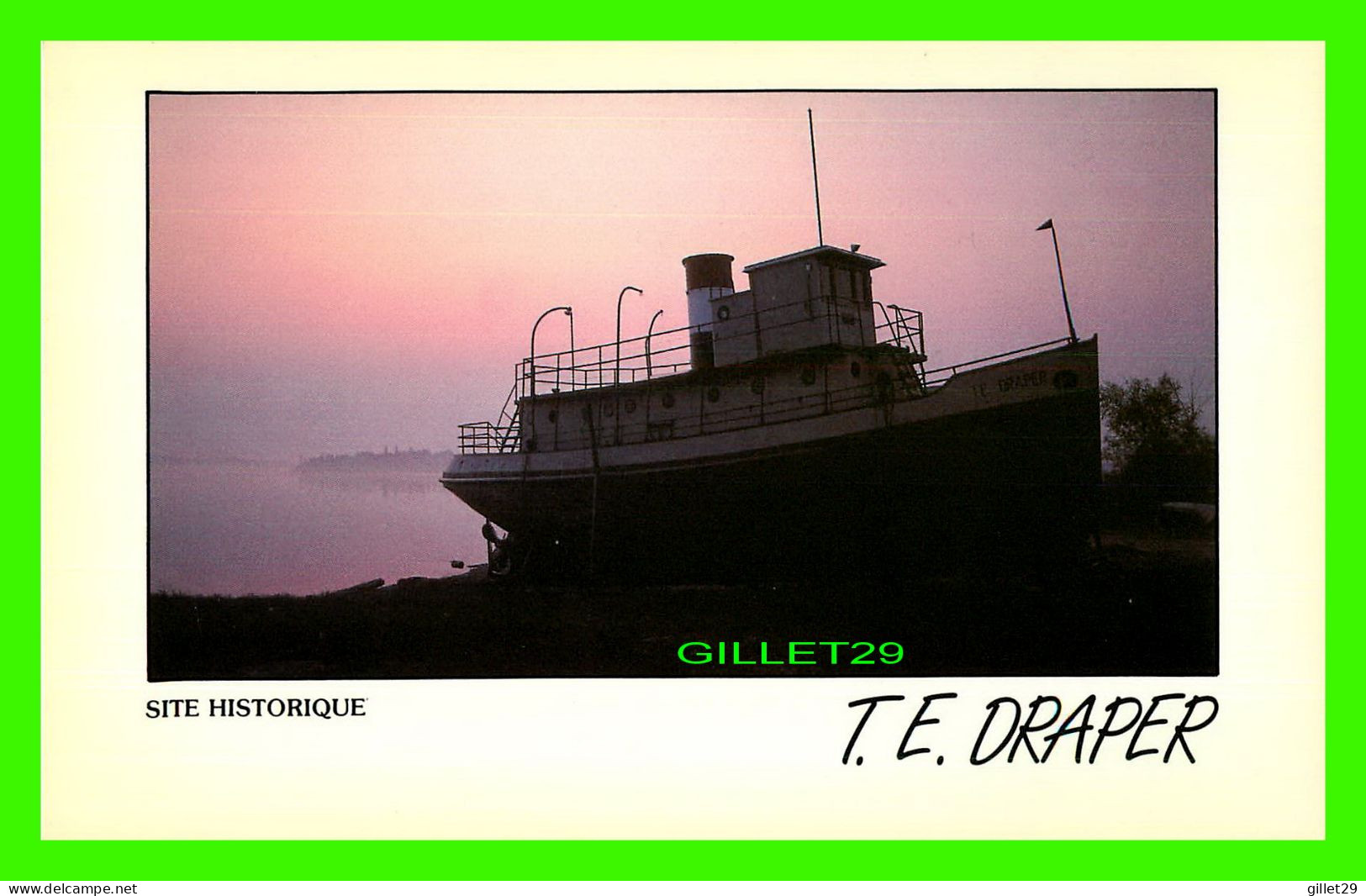 SHIP, BATEAUX - " T. E. DRAPER " REMORQUEUR DE BOIS À ANGLIERS CONSTRUIT EN 1928 - PHOTO, FRANÇOIS RUPH - - Sleepboten