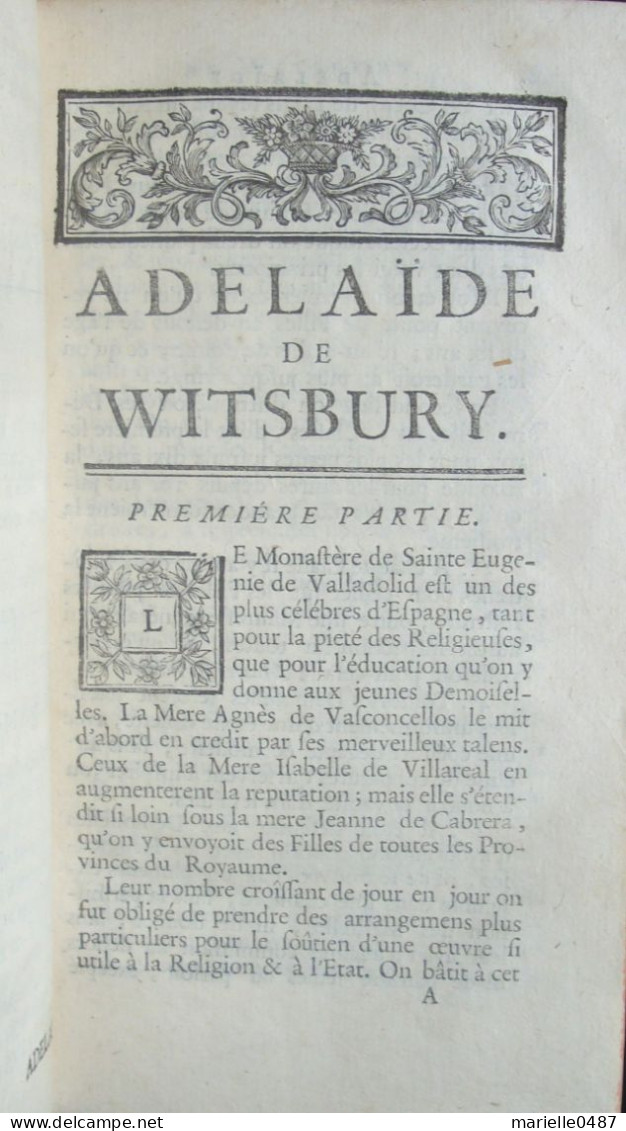 Michel-Ange Marin - Adélaide De Wistbury. Avignon, 1752 - 1701-1800