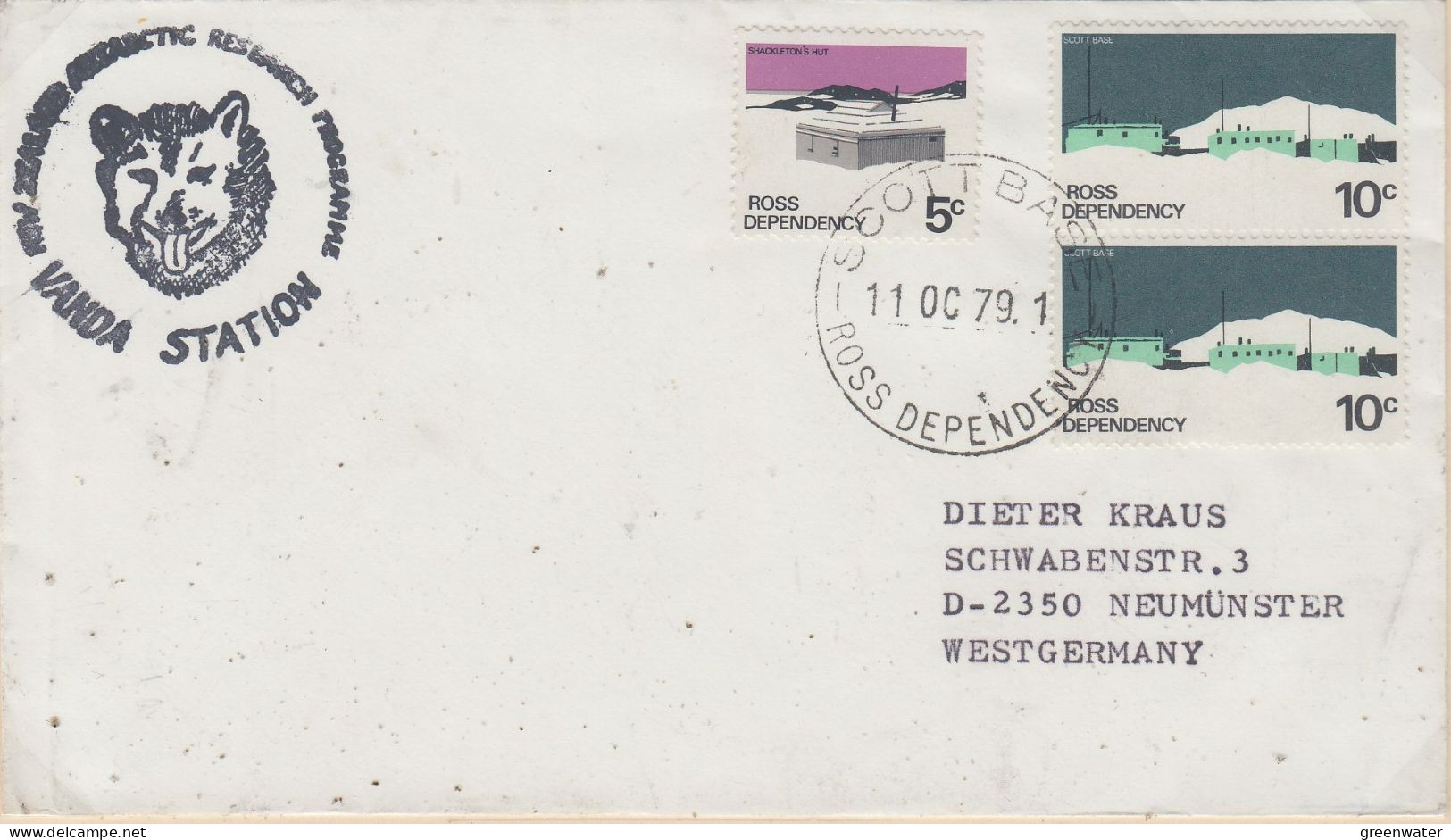 Ross Dependency Cover Ca Vanda Station NZ Antarctic Research Programme Ca Scott Base 11 OC 1979 (XX166A) - Lettres & Documents