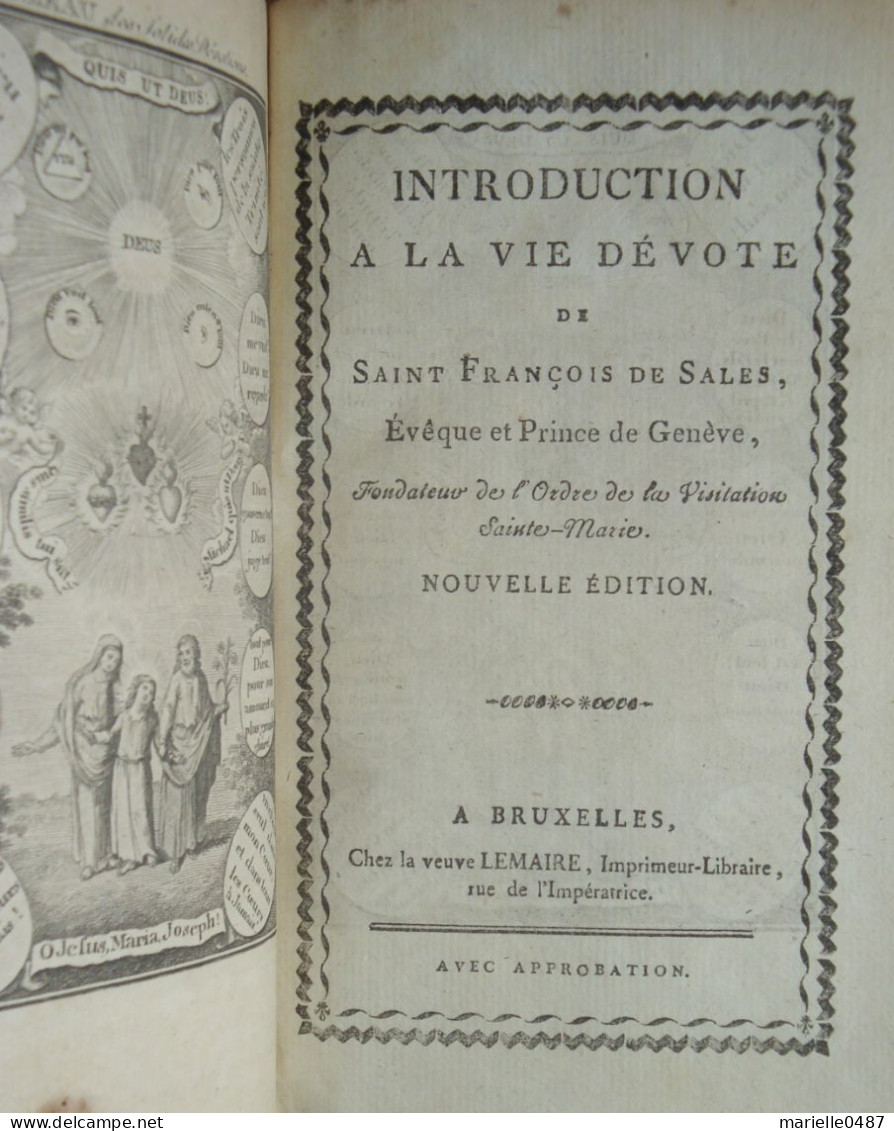 Religion - Introduction à La Vie Dévote De Saint François De Sales. Bruxelles, Lemaire, S.d. [ca. 1800] - 1701-1800