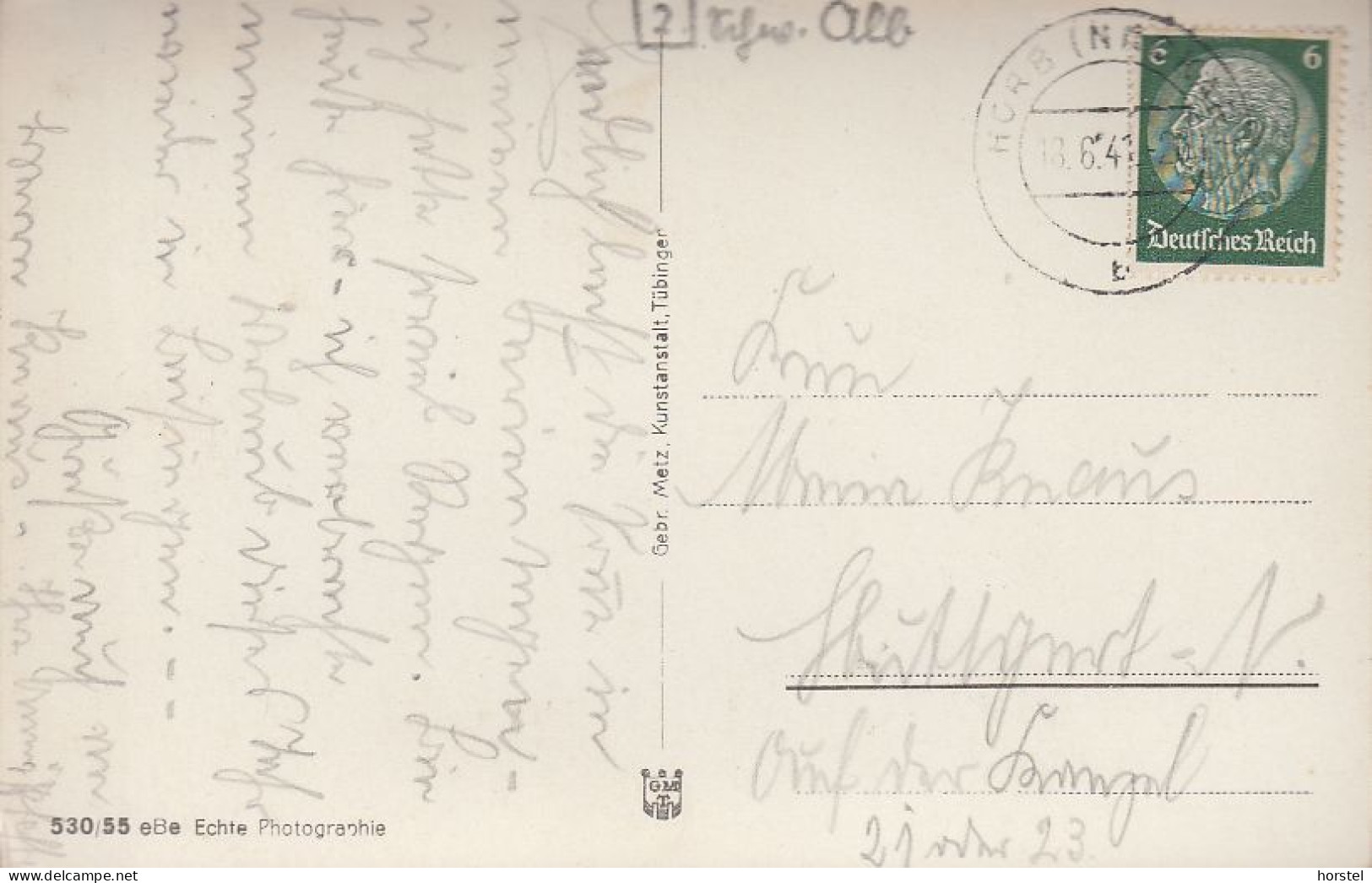 D-72160 Horb Am Neckar - Straßenansicht Am Ihlinger Tor (gel. 1941) Stamp - Horb