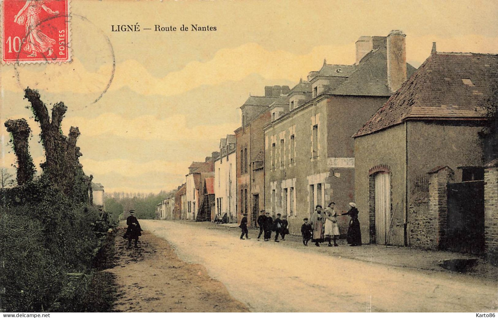 Ligné * La Route De Nantes * Villageois - Ligné