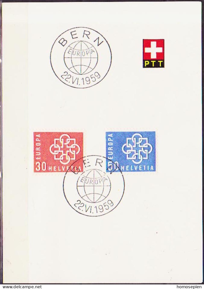 Europa CEPT 1959 Suisse - Switzerland - Schweiz Y&T N°DP630 à 631 - Michel N°PD679 à 680 (o) - 1959