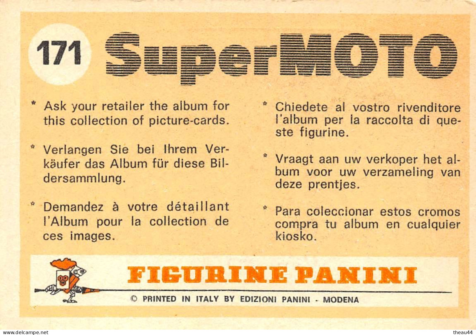 Lot De 5 Autocollants De La Série " Super Moto " - Mondial, Triumph, Gilera, Norton, KTM  - Figurine PANINI - Motorräder