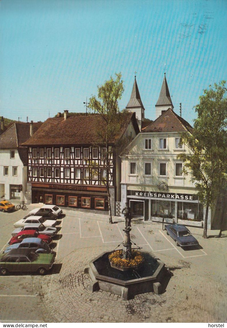 D-71540 Murrhardt - Martplatz - Kreissparkasse - Cars - Opel Rekord - VW Käfer - Fiat 850 - Nice Stamp - Backnang