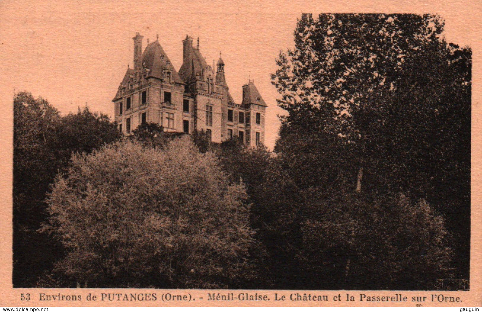 CPA - PUTANGES - Environs … MÉNIL-GLAISE - Le Château - Edition M.Lizot - Putanges