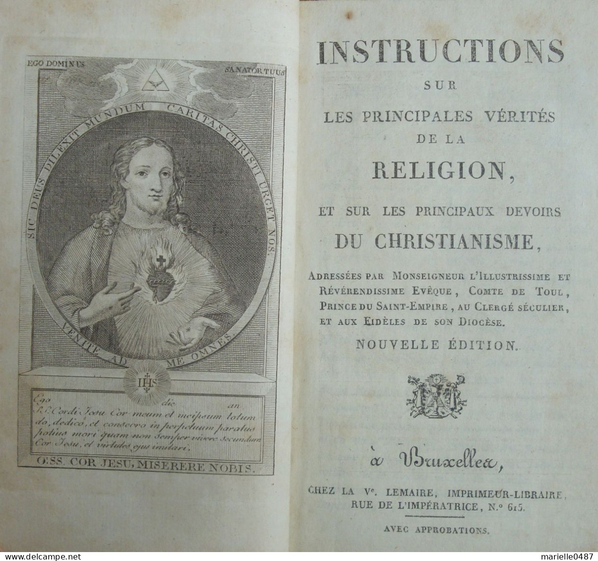 Religion - Intruction De Toul - 1701-1800