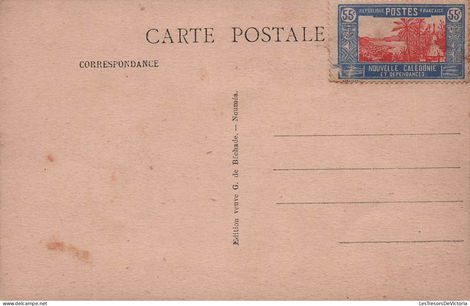 Nouvelle Calédonie - Nouméa - Comptoirs Et Entrepots De La Maison Vve De Béchade - Animé - Carte Postale Ancienne - Neukaledonien