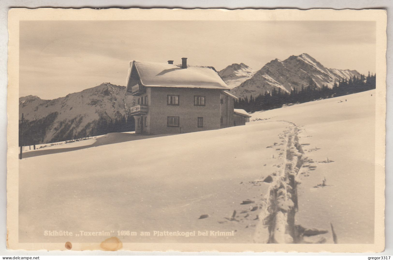 C6437) Skihütte TUXERALM Am Plattenkogel Bei KRIMML - Stark Verschneit ALT 1941 - Krimml
