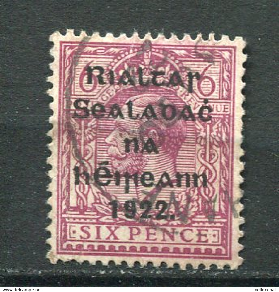 24911 IRLANDE N°9° 6p. Lilas Timbre De Grande-Bretagne De 1912-22 Surchargé  1922   TB - Usados