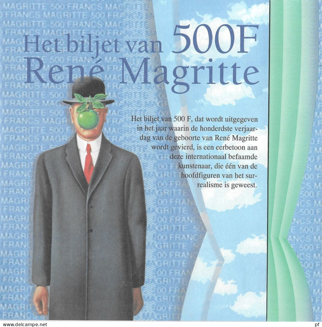 3 Info Brochures Nat Bank Mbt Bankbiljetten 500 F Rene Magritte - 1000 F Constant Permeke - 10000 F Albert II En Paola - [ 9] Collections