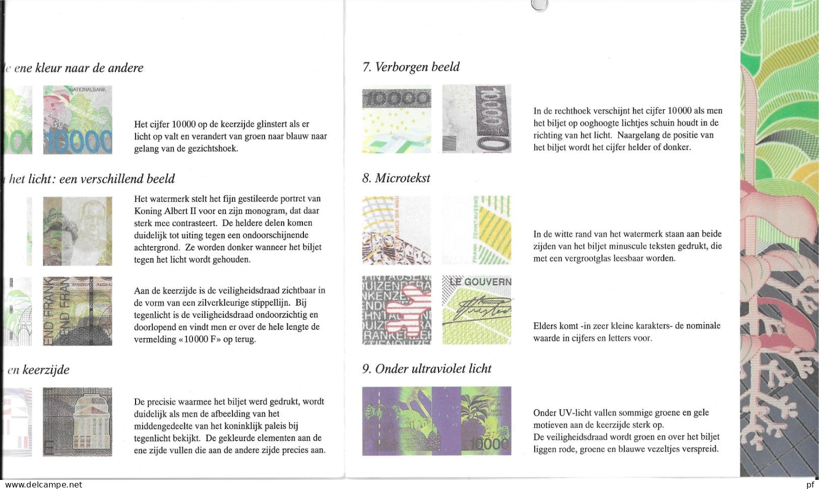 3 Info Brochures Nat Bank Mbt Bankbiljetten 500 F Rene Magritte - 1000 F Constant Permeke - 10000 F Albert II En Paola - [ 9] Sammlungen